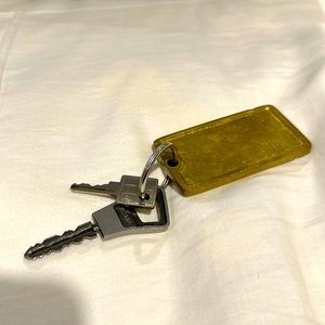 VINTAGE SOLID BRASS KEY CHAIN FROM A COLLECTION